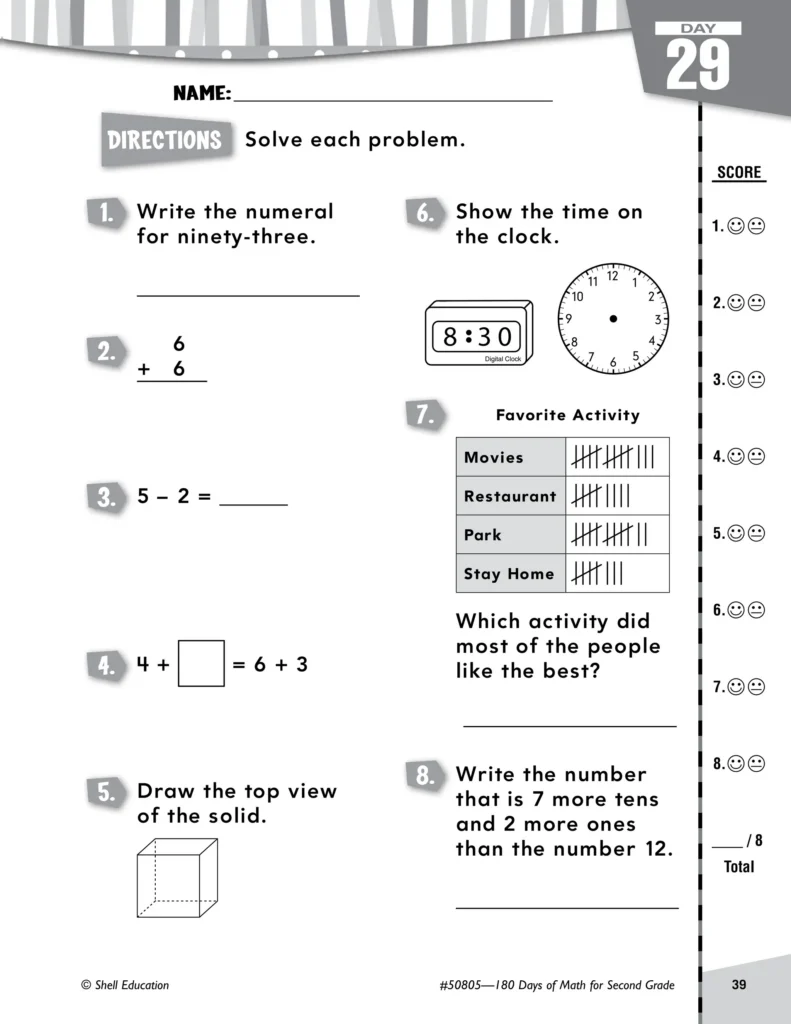 180 Days Of Math For Second Grade Jodene Lynn Smith