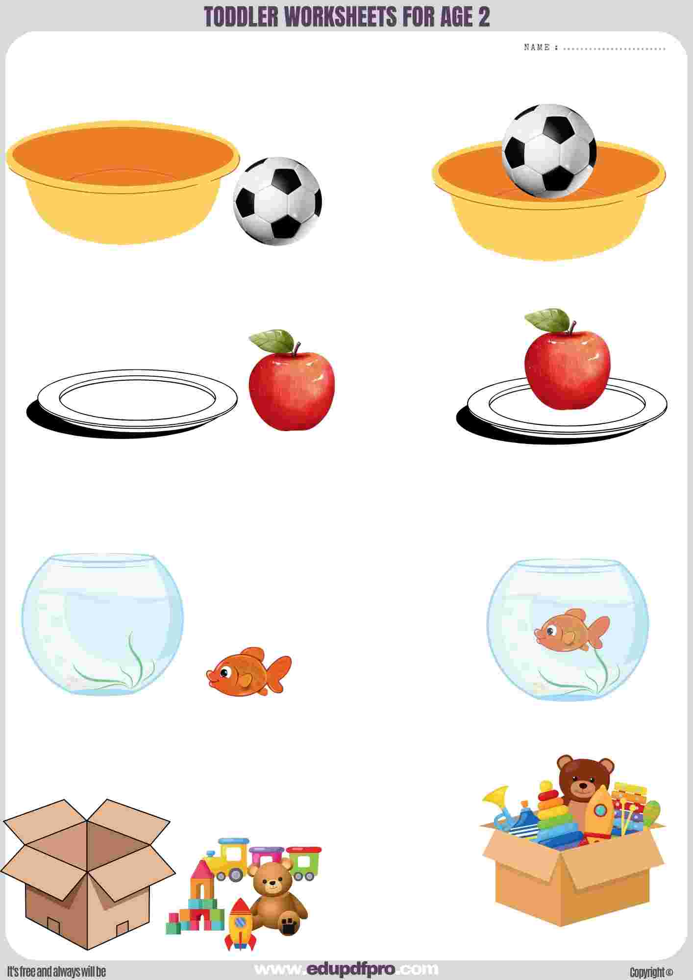 2 Year Olds Worksheets