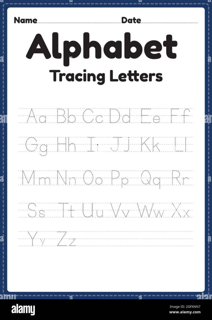 Abc Worksheet Of Tracing Alphabet Letters For Kindergarten And Preschool Kids For Handwriting Practice And Educational Activities In A Printable Page Image440066851
