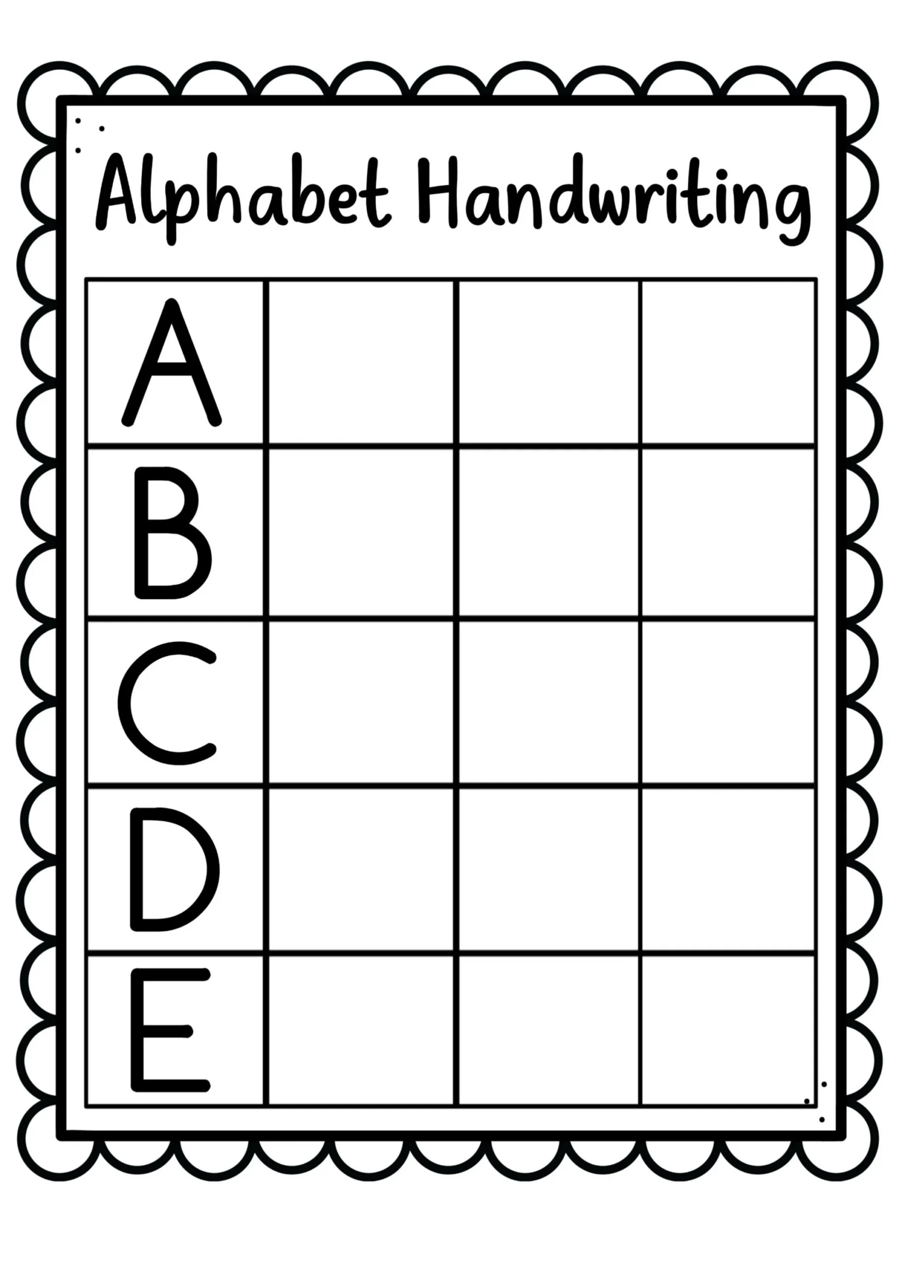 Printable Handwriting Worksheets For 4 Year Olds - printableactivities.net