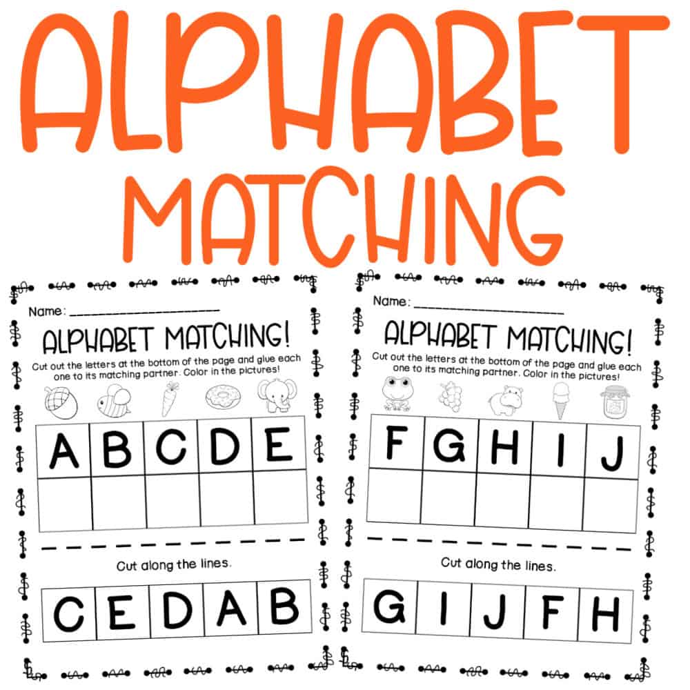 Alphabet Letter Matching Activity Pdf