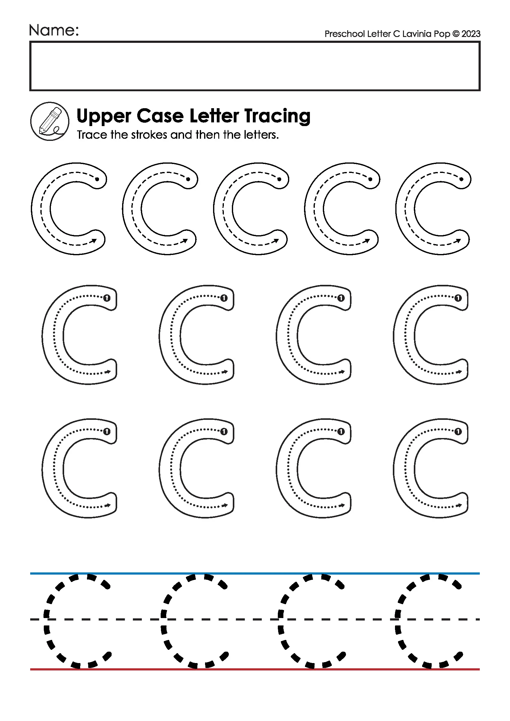 Alphabet Tracing Worksheets For Preschool And Kindergarten