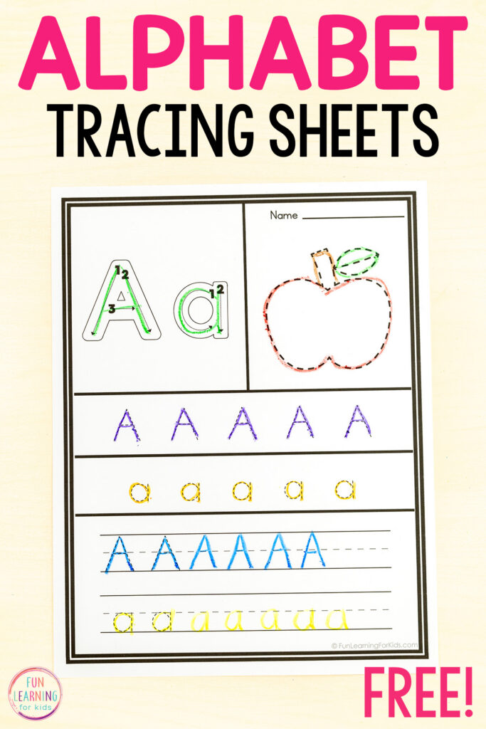 Alphabet Tracing Worksheets For Preschool And Kindergarten Alphabet Tracing Worksheets For Preschool And Kindergarten