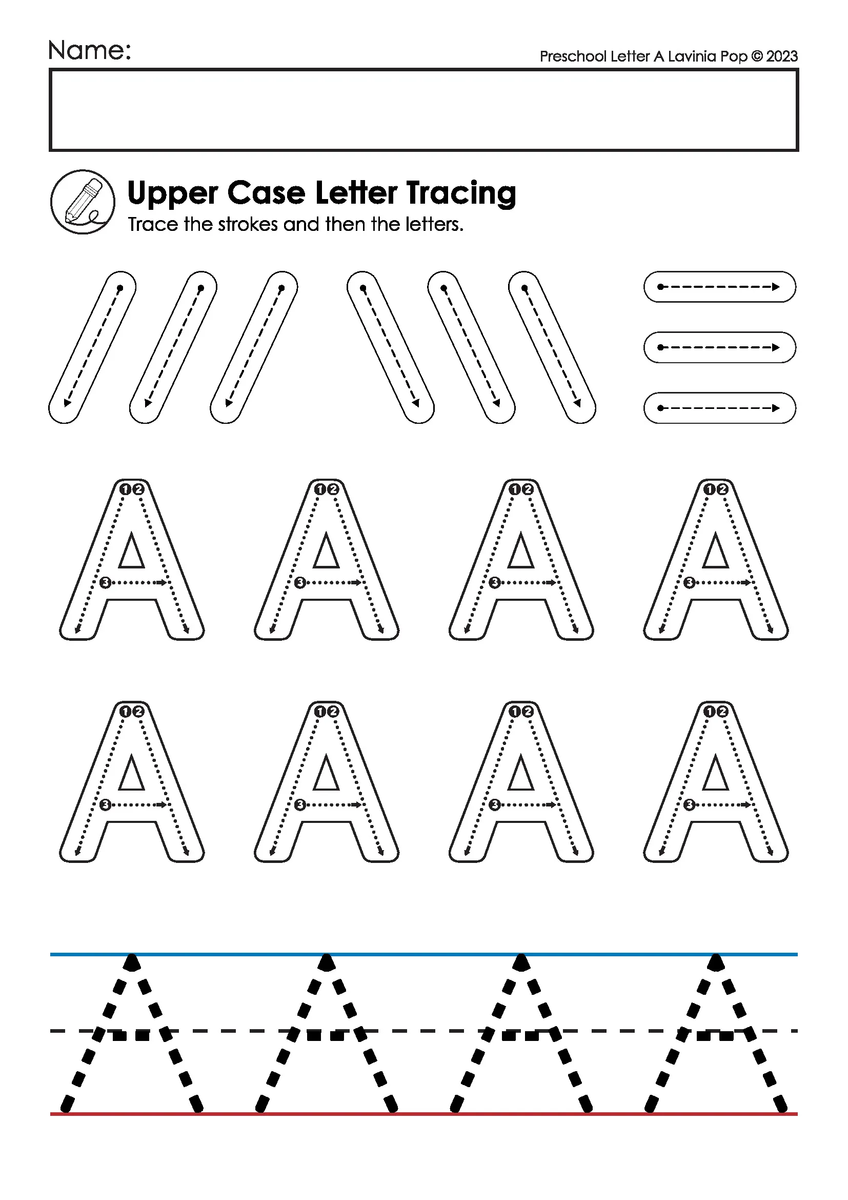Alphabet Tracing Worksheets For Preschool And Kindergarten