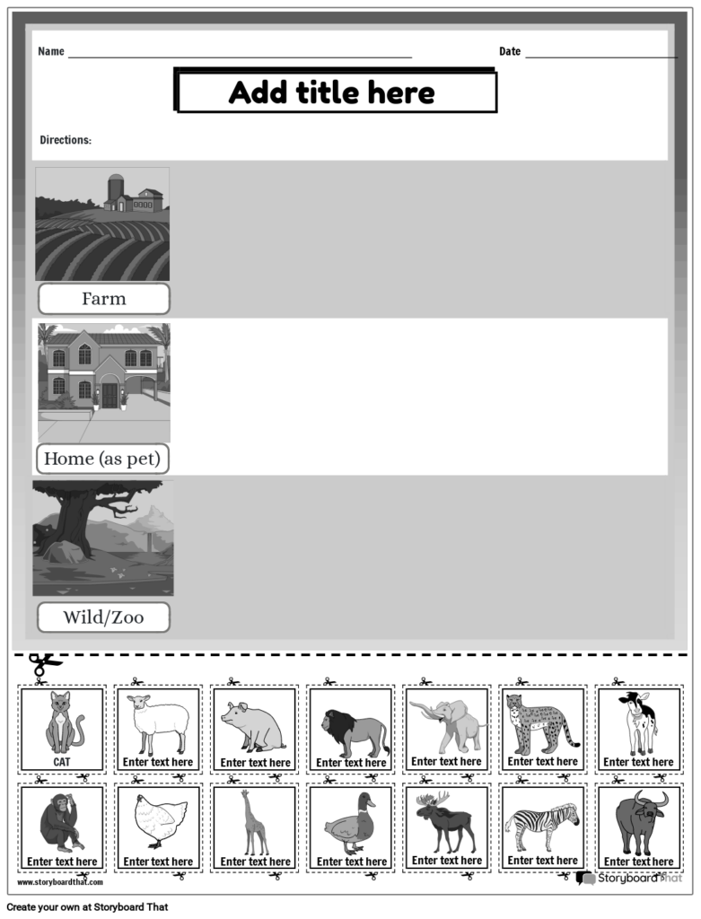 Animal Habitat Cut And Paste Activity Worksheet2 Animal Habitat Cut And Paste Activity Worksheet2