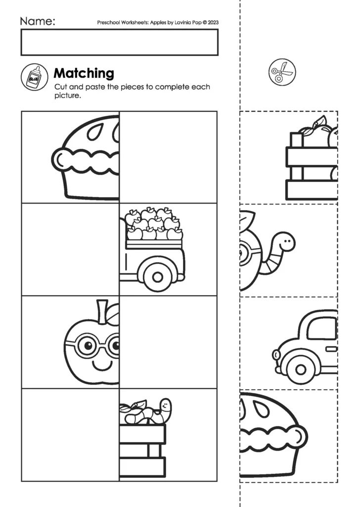 Apples Preschool Worksheets And Activities No Prep Apples Preschool Worksheets And Activities No Prep