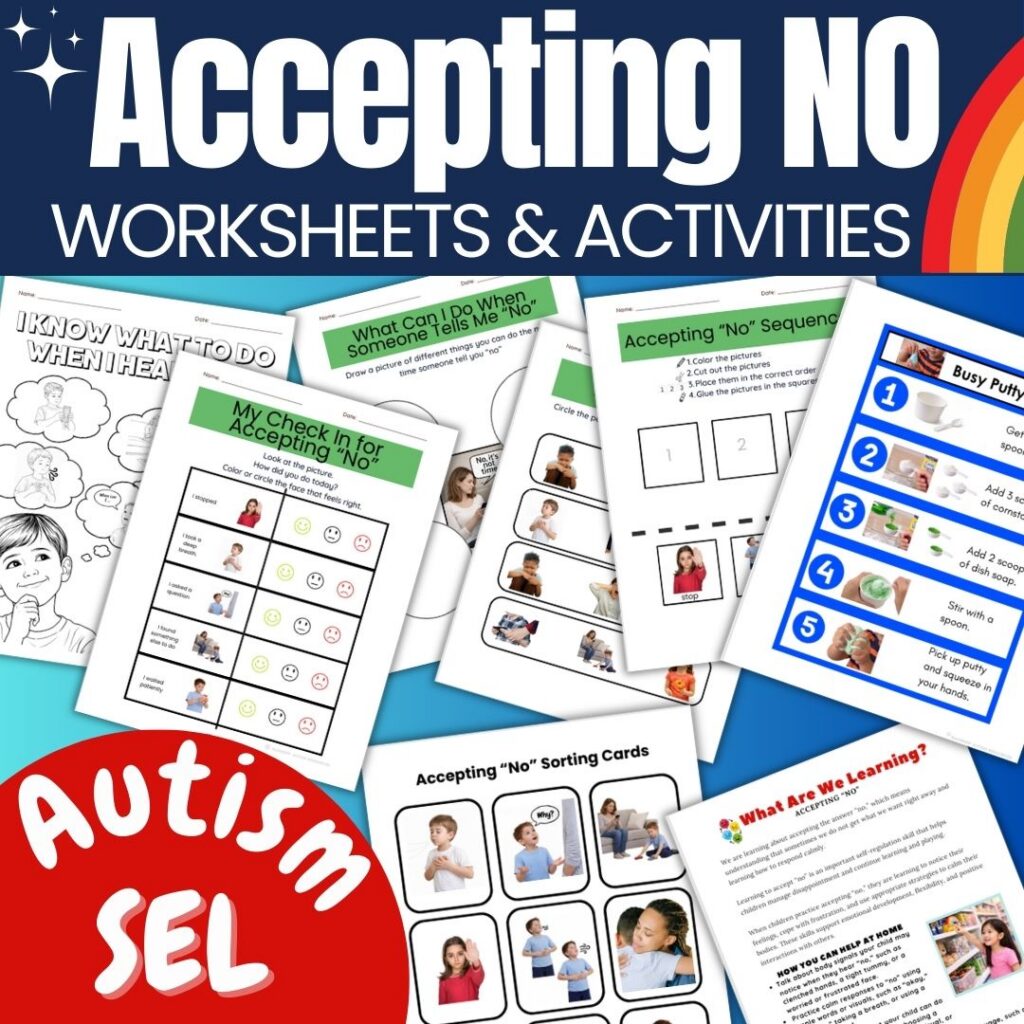 Asking For A Break When Upset Worksheets Activities Autism Prek Social Skills