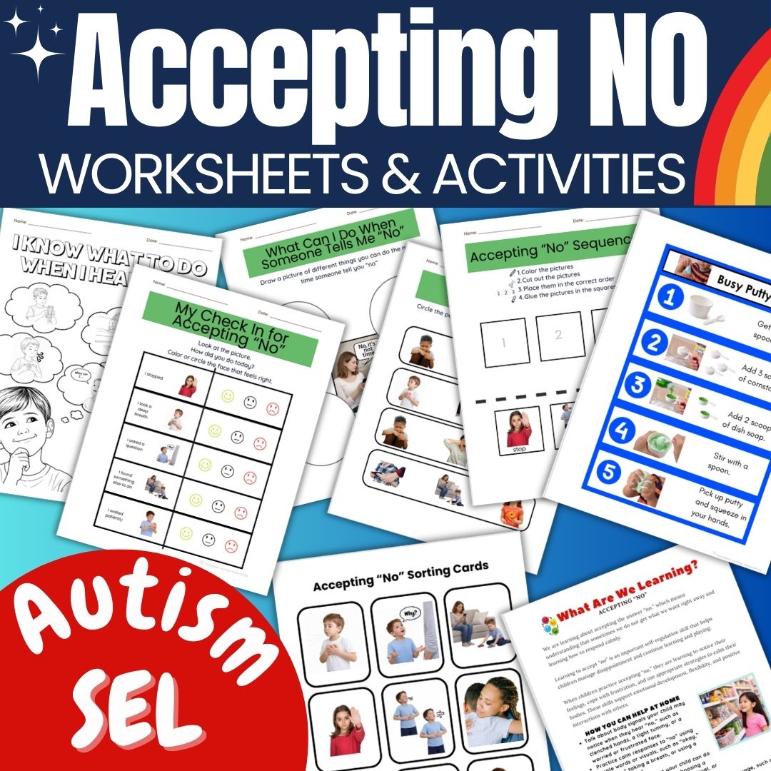 Asking For A Break When Upset Worksheets Activities Autism Prek Social Skills