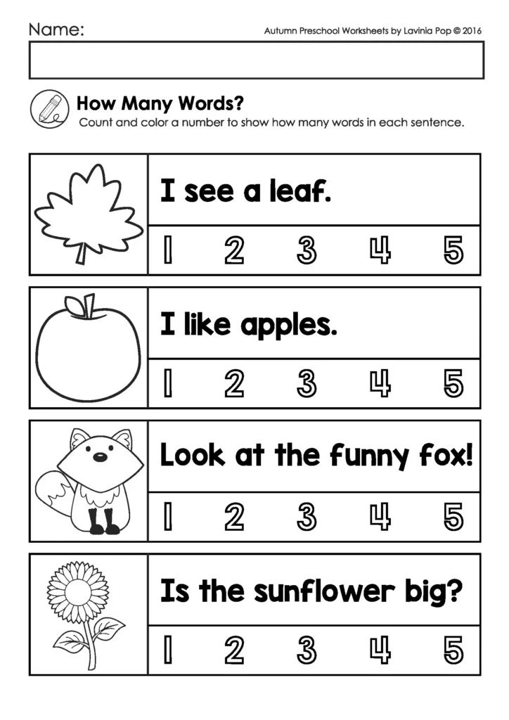 Autumn Fall Preschool Worksheets And Activities No Prep Autumn Fall Preschool Worksheets And Activities No Prep