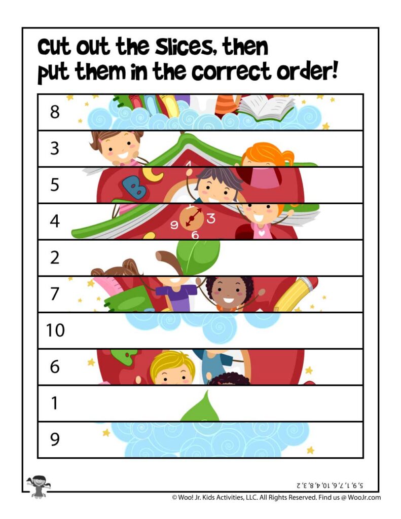 Back To School Cut And Paste Activity Pages Back To School Cut And Paste Activity Pages