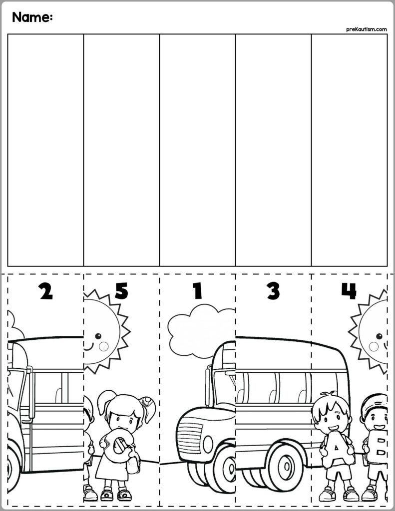 Back To School Number Order Cut Paste Numbers 1 5 3974635 Back To School Number Order Cut Paste Numbers 1 5 3974635