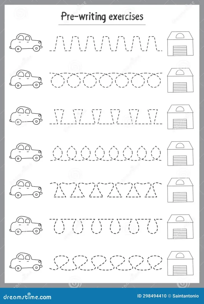 Basic Writing Exercises Trace Line Worksheets Children Preschool Handwriting Practice Vector Illustration Ready To Print Image298494410 Basic Writing Exercises Trace Line Worksheets Children Preschool Handwriting Practice Vector Illustration Ready To Print Image298494410