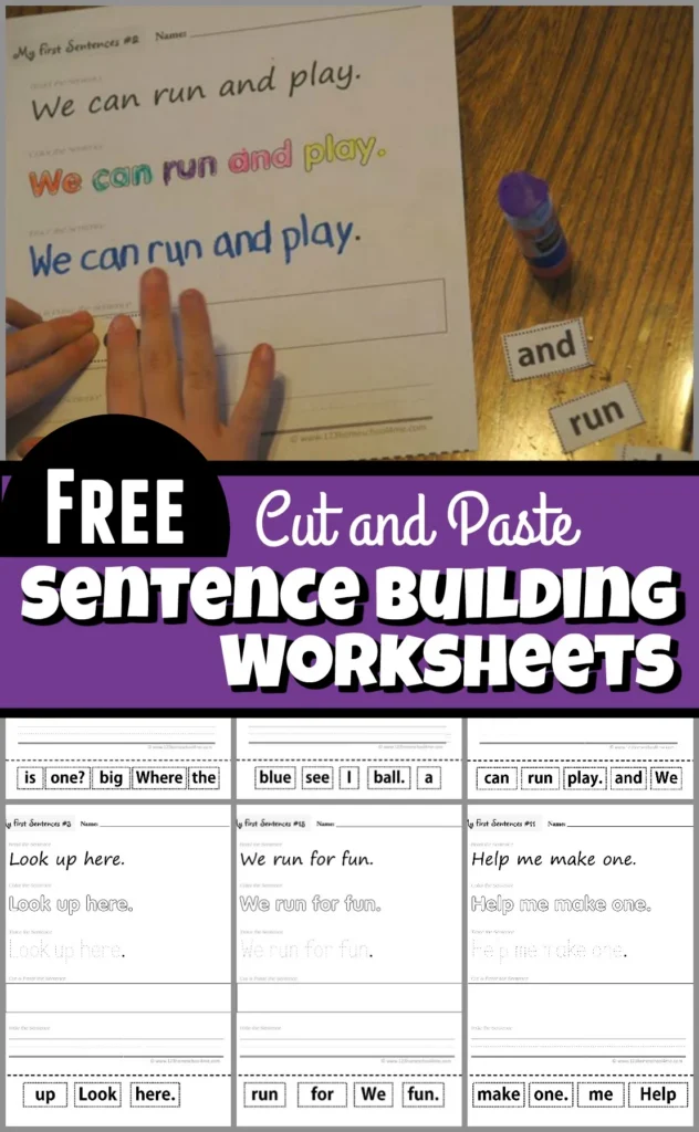 Building Sentences Free Printable Using 77 Building Sentences Free Printable Using 77