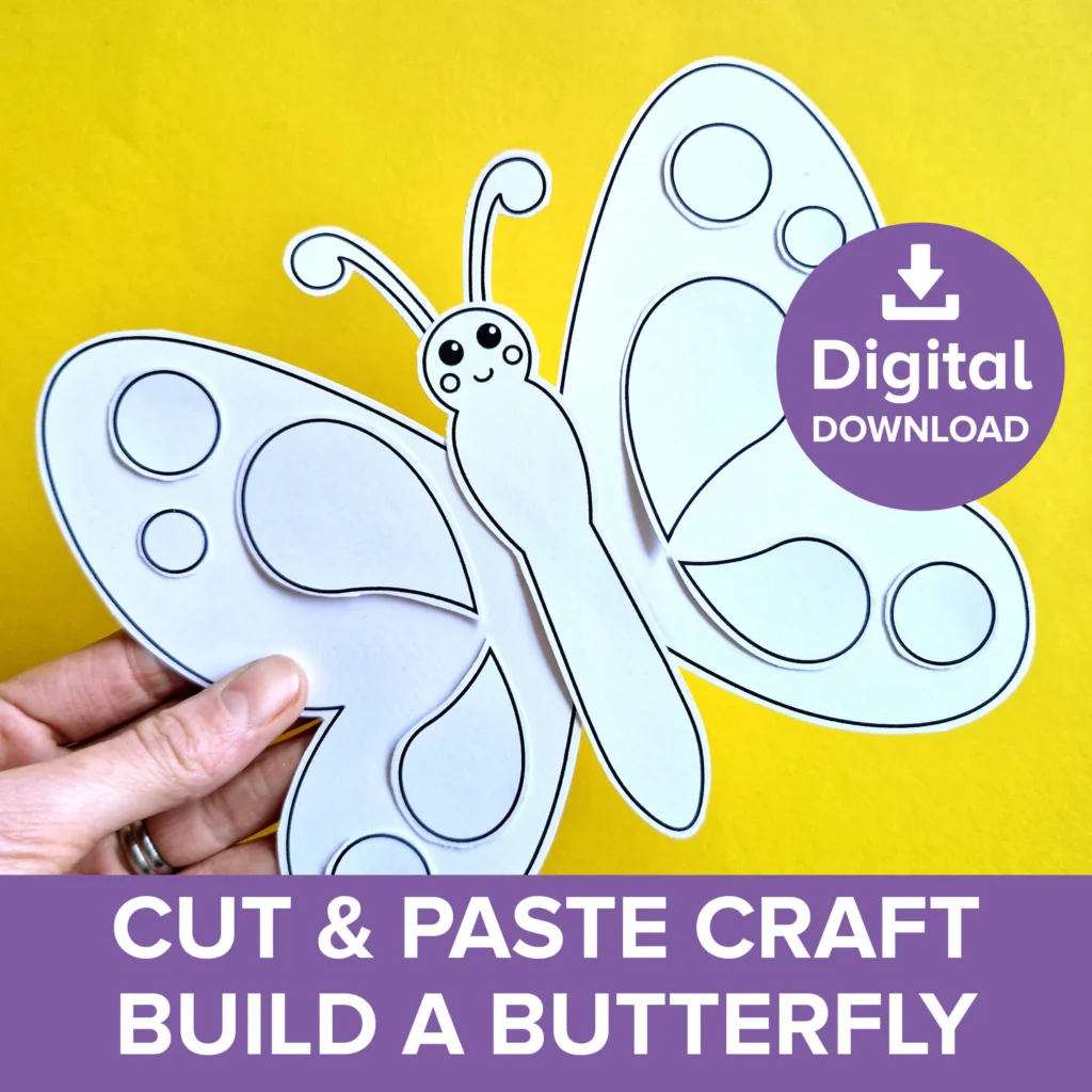 Butterfly Cut Paste Craft Printable Butterfly Cut Paste Craft Printable