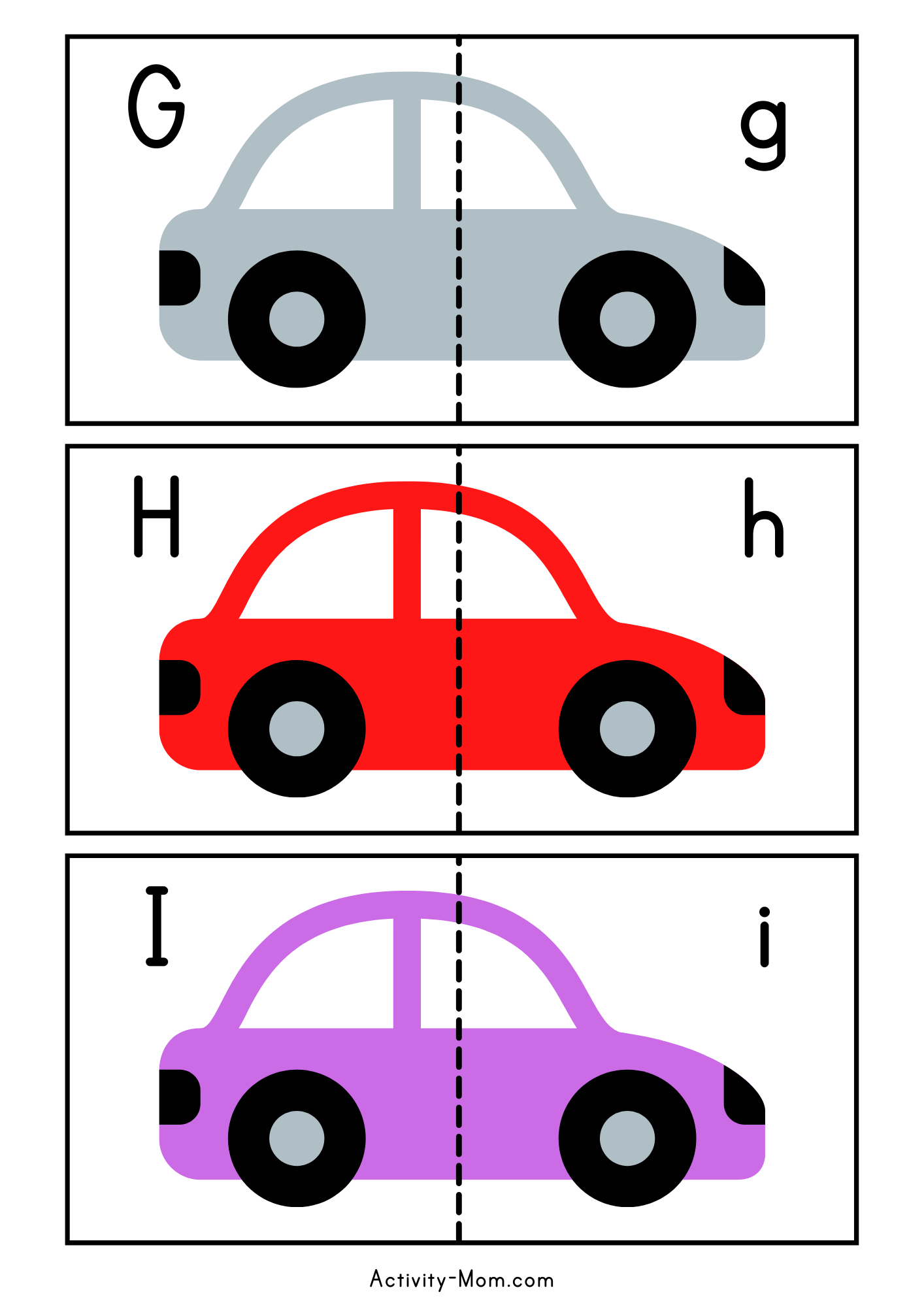 Car Alphabet Matching