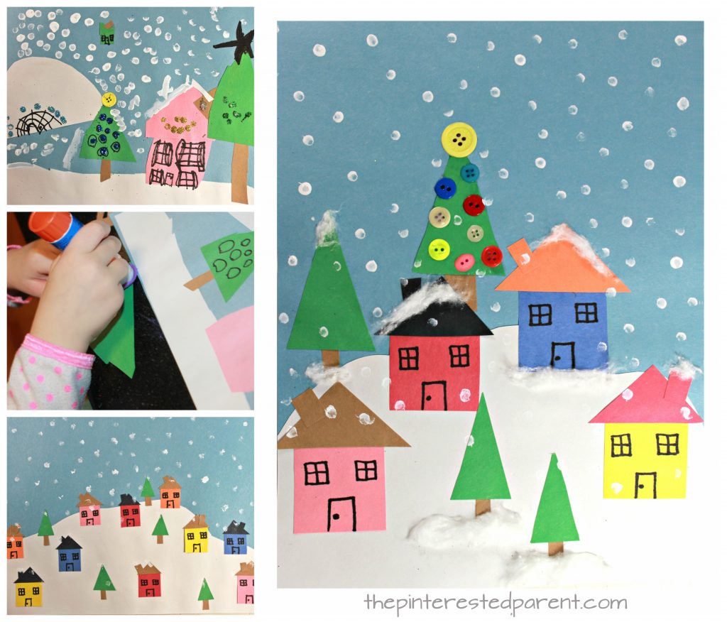 Christmas Village Shape Craft