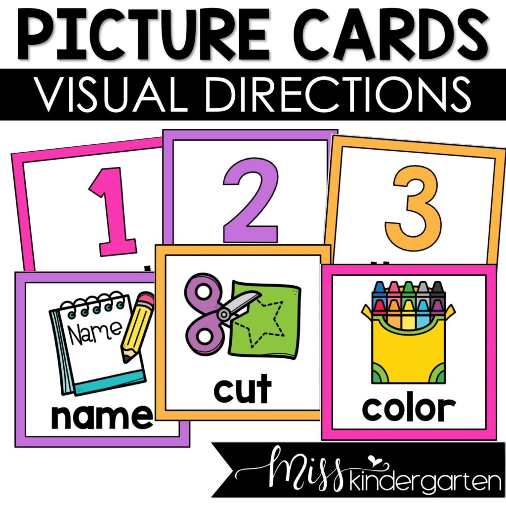 Classroom Management Picture Direction Cards Classroom Management Picture Direction Cards