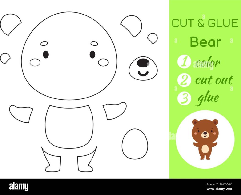 Color Cut And Glue Paper Little Bear Cut And Paste Crafts Activity Page Educational Game For Preschool Children Diy Worksheet Kids Logic Game Pu Image502864752 Color Cut And Glue Paper Little Bear Cut And Paste Crafts Activity Page Educational Game For Preschool Children Diy Worksheet Kids Logic Game Pu Image502864752