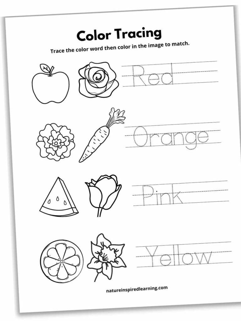 Color Tracing Worksheets Color Tracing Worksheets