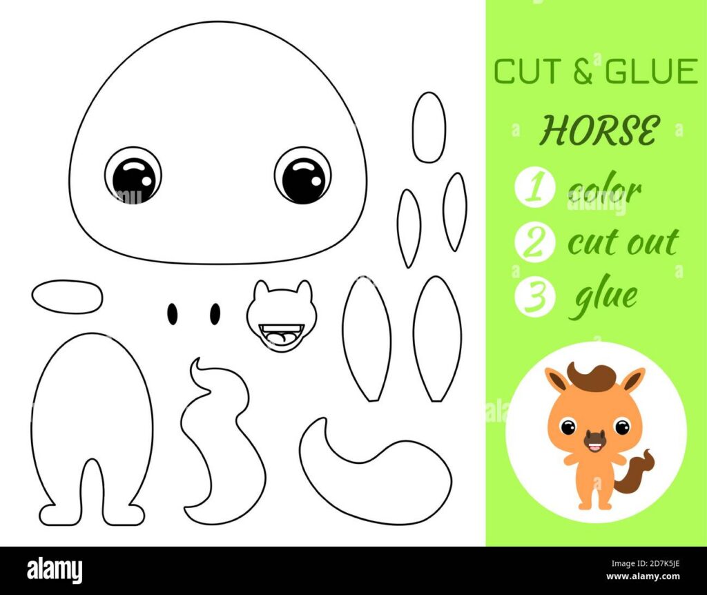 Coloring Book Cut And Glue Baby Horse Educational Paper Game For Preschool Children Cut And Paste Worksheet Color Cut Parts And Glue On Papercart Image383352214 Coloring Book Cut And Glue Baby Horse Educational Paper Game For Preschool Children Cut And Paste Worksheet Color Cut Parts And Glue On Papercart Image383352214