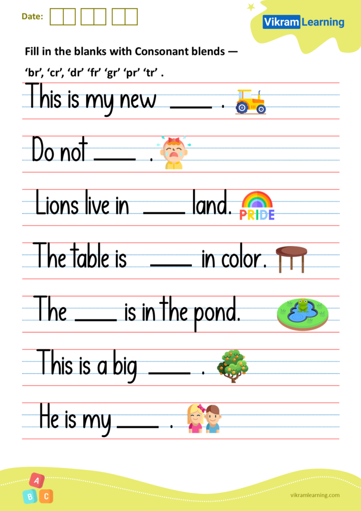 Consonant Blends Br Cr Dr Fr Gr Pr Tr Consonant Blends Br Cr Dr Fr Gr Pr Tr