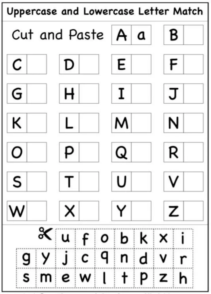 Cut And Paste Alphabet Worksheets Cut And Paste Alphabet Worksheets
