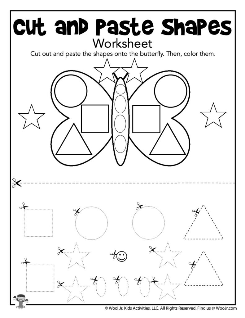 Cut And Paste Shapes Worksheets Cut And Paste Shapes Worksheets