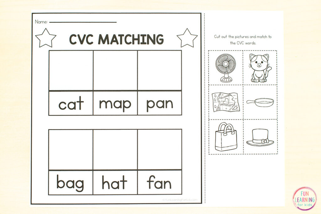 Cvc Word Sorting Worksheets Cvc Word Sorting Worksheets