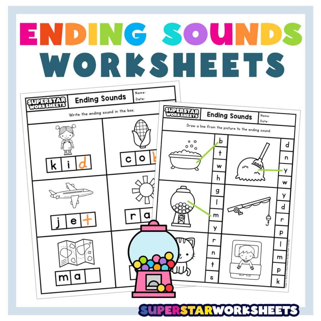 Ending Sounds Worksheets Ending Sounds Worksheets