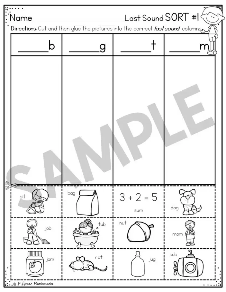 Ending Sounds Worksheets Phonics Activities Ending Sounds Worksheets Phonics Activities