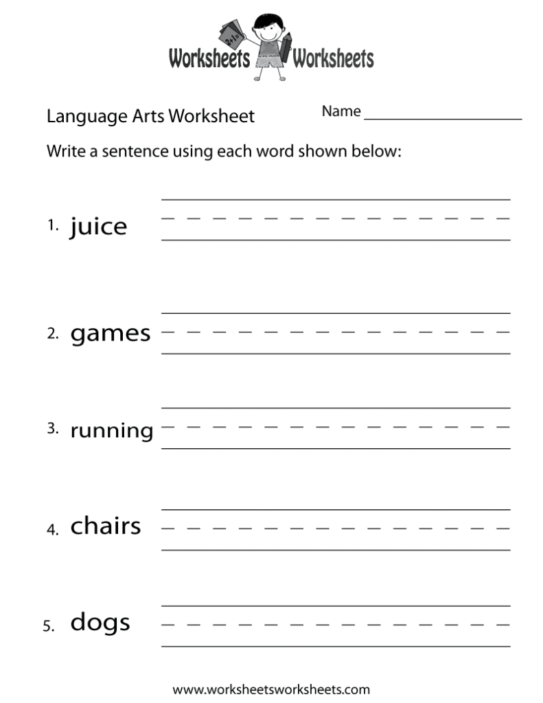 English Language Arts Worksheet Printable English Language Arts Worksheet Printable
