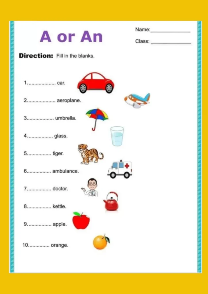English Preschool Worksheets English Preschool Worksheets