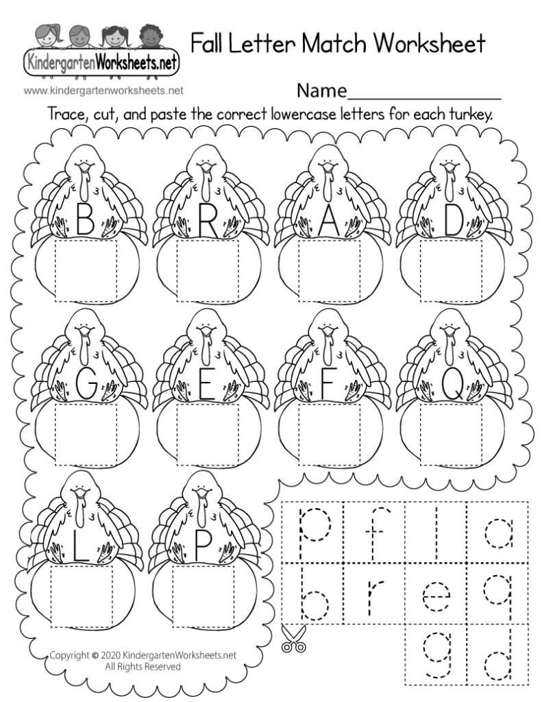 Fall Letter Match Worksheet Fall Letter Match Worksheet