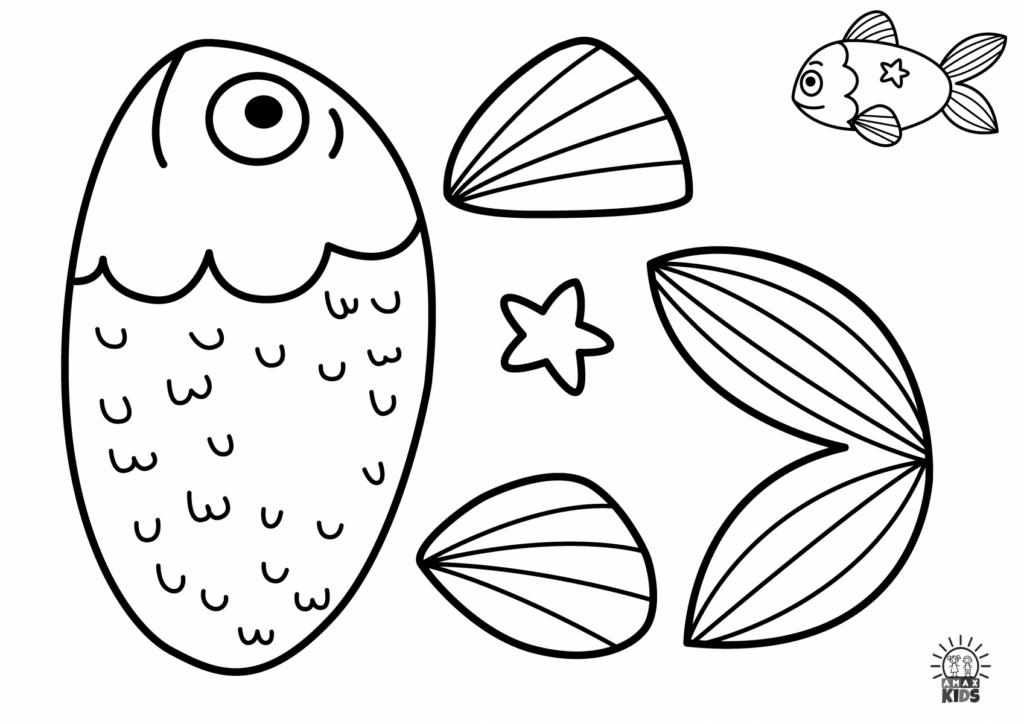 Fish Coloring Pages And Fish Paper Craft For Kids Fish Coloring Pages And Fish Paper Craft For Kids