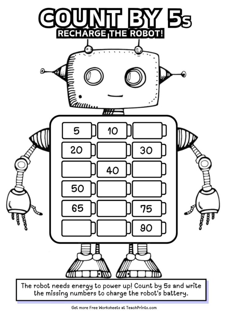 Free Count By 5s Worksheets Free Count By 5s Worksheets