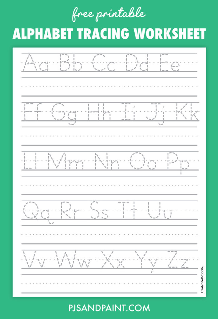 Free Printable Alphabet Tracing Worksheet Free Printable Alphabet Tracing Worksheet