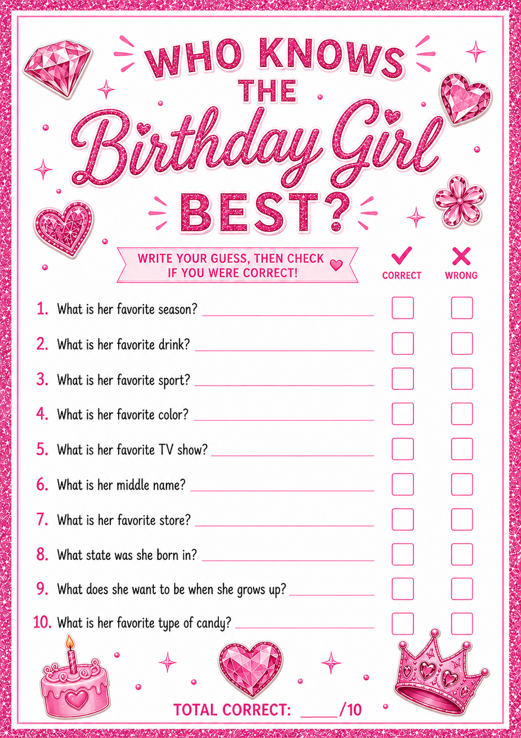 Free Printable Birthday Party Games And Activities Fun Party Games And Ideas