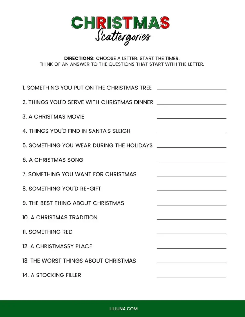Free Printable Christmas Games Free Printable Christmas Games