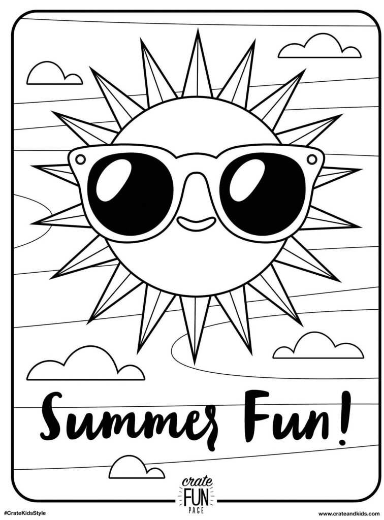 Free Printable Coloring Page Summer Fun Free Printable Coloring Page Summer Fun