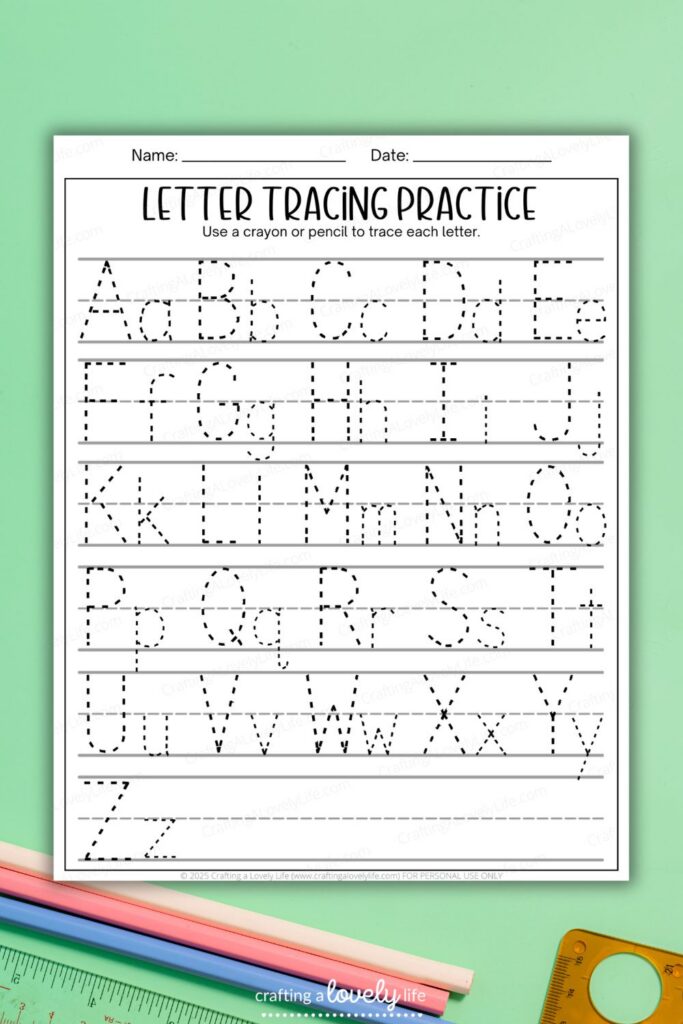 Free Printable Letter Tracing Worksheet