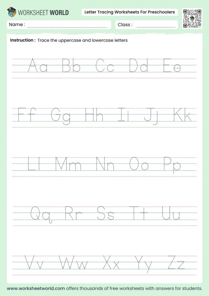 Free Printable Letter Tracing Worksheets For Preschoolers Free Printable Letter Tracing Worksheets For Preschoolers