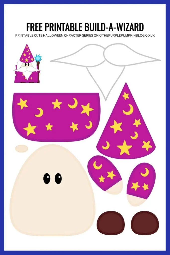 Free Printable Paper Wizard Template Build A Wizard Halloween Craft Free Printable Paper Wizard Template Build A Wizard Halloween Craft