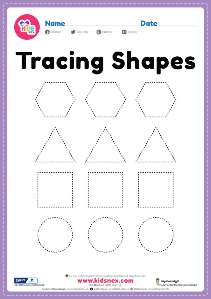 Free Printable Tracing Shapes Worksheet Pdf Free Printable Tracing Shapes Worksheet Pdf