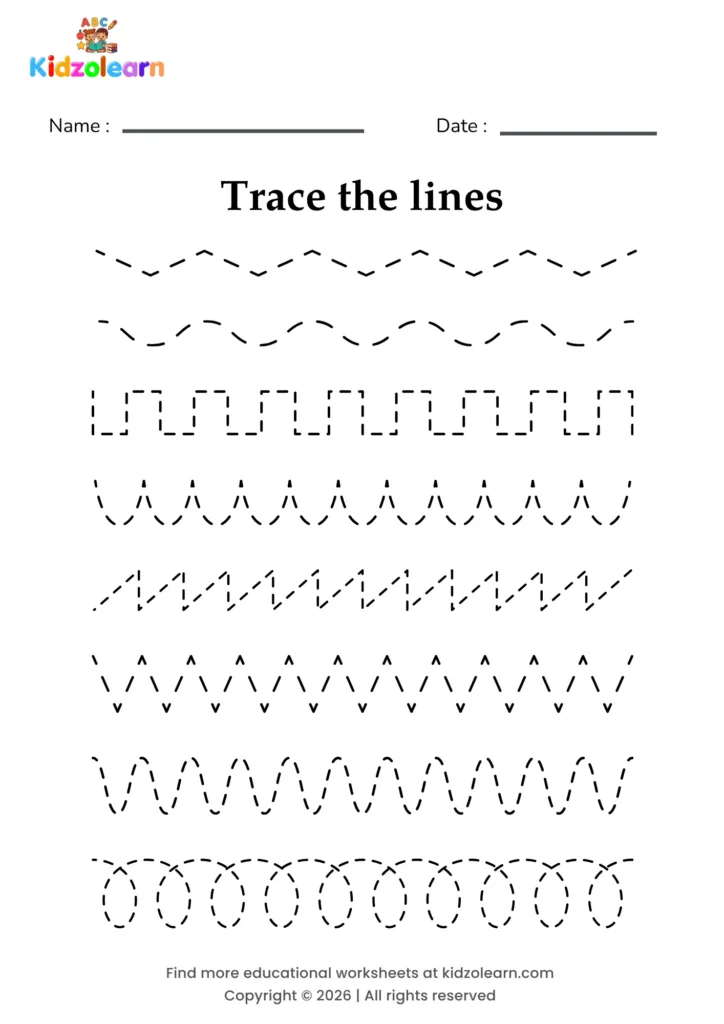 Free Tracing Lines Worksheets For Preschool Free Tracing Lines Worksheets For Preschool