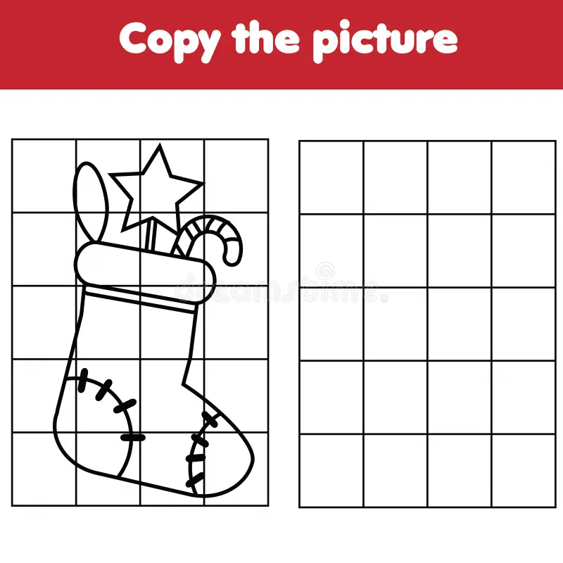 Grid Copy Game Complete Picture Printable Kids Activity Sheet Christmas Sock Winter Holidays Theme Worksheet Educational Image122540379 Grid Copy Game Complete Picture Printable Kids Activity Sheet Christmas Sock Winter Holidays Theme Worksheet Educational Image122540379