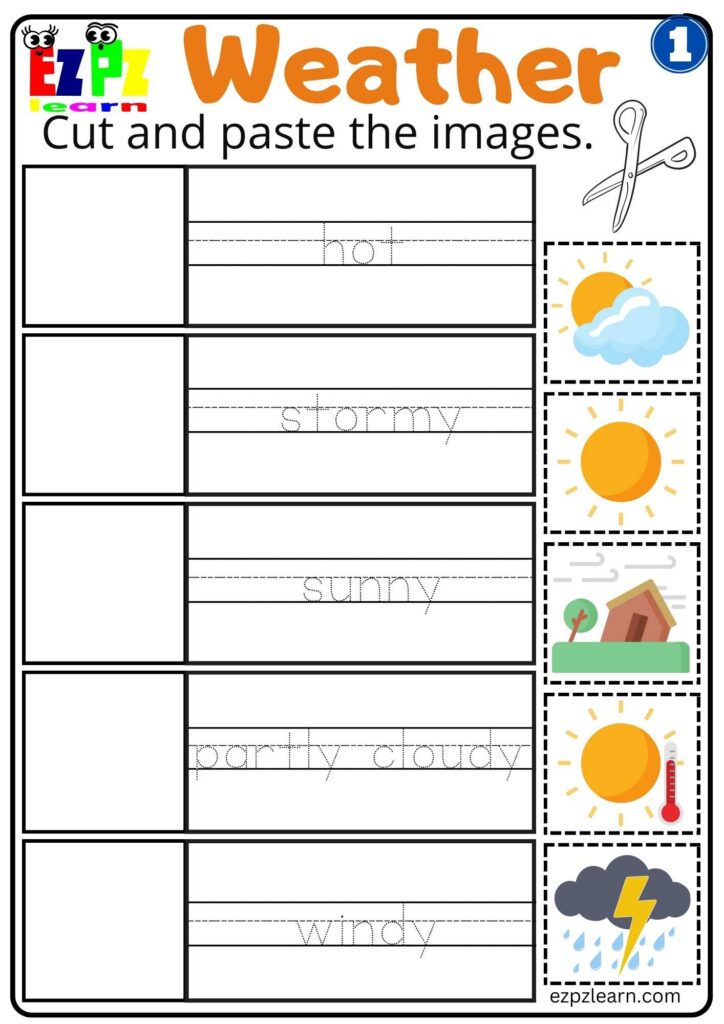 Group 1 Weather Vocabulary Cut And Paste Easy Worksheet For Kids Free Pdf Download Worksheets Group 1 Weather Vocabulary Cut And Paste Easy Worksheet For Kids Free Pdf Download Worksheets
