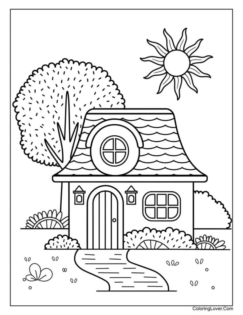 House Coloring Pages