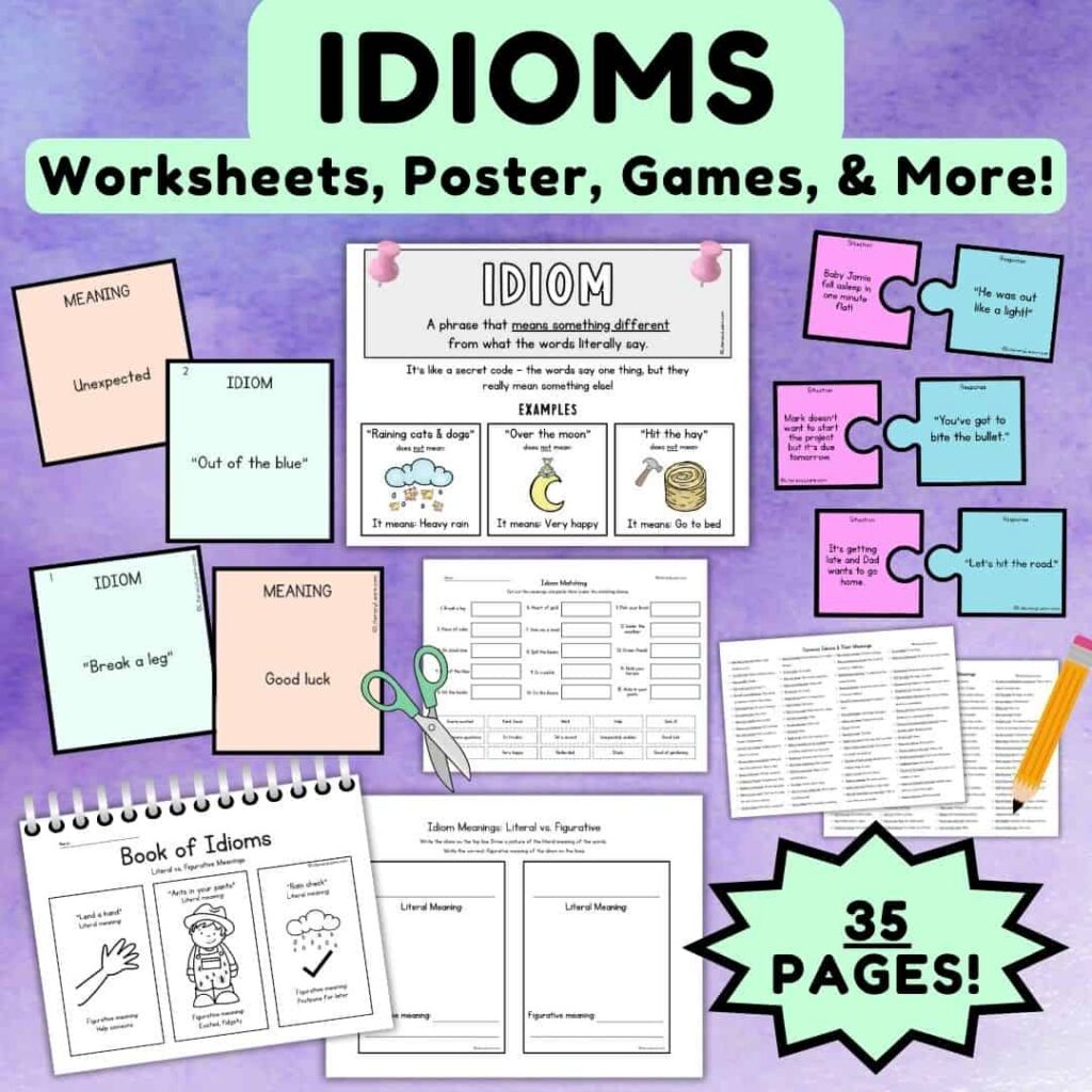 Idioms Worksheet Free Printable Idioms Worksheet Free Printable