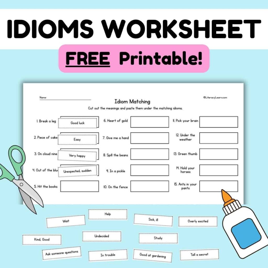 Idioms Worksheet Free Printable Idioms Worksheet Free Printable
