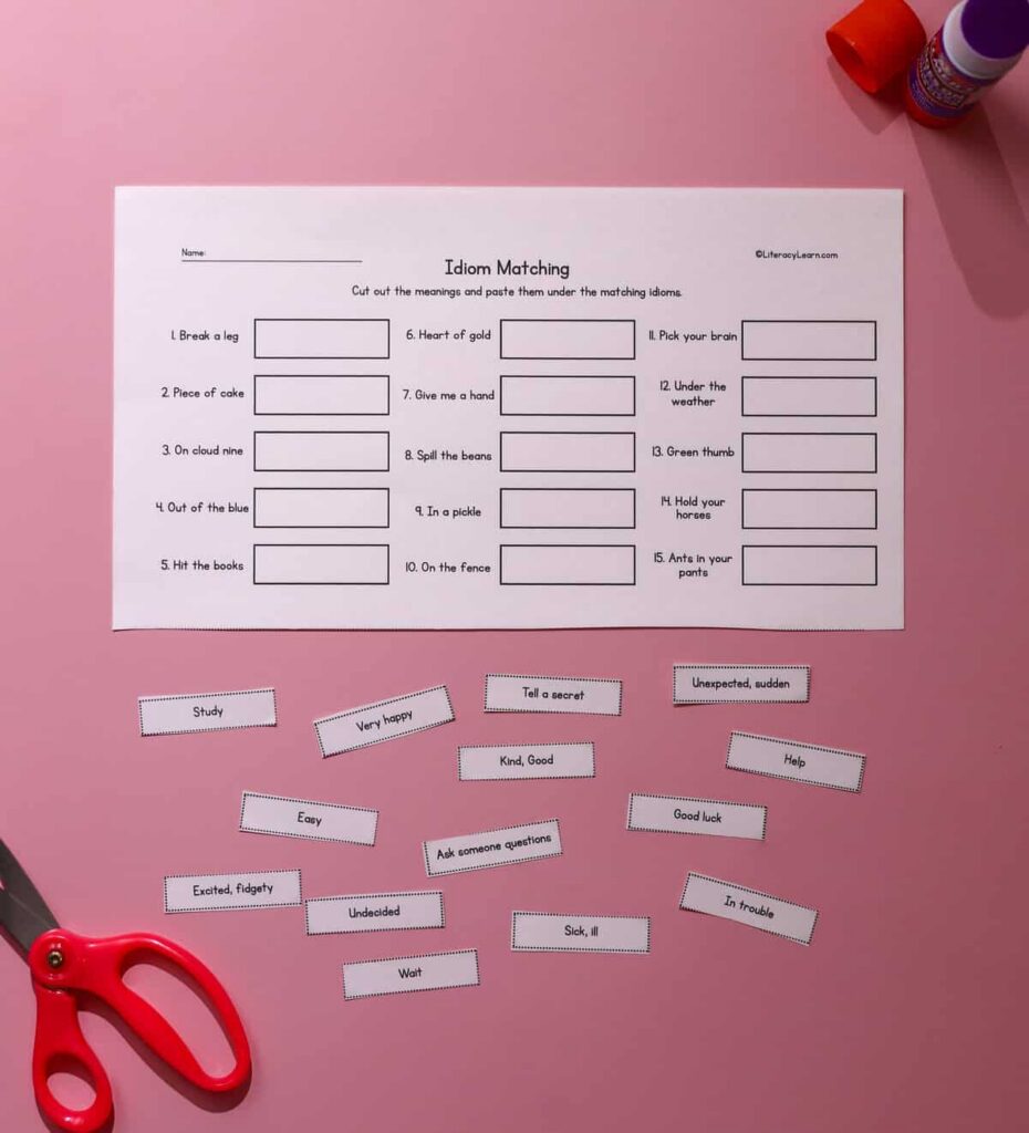 Idioms Worksheet Free Printable Idioms Worksheet Free Printable